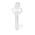 thumbnail image 1 of Sterling Silver 20" 1.2mm Box Chain 3D Antique Skeleton Key Pendant Necklace, 1 of 2
