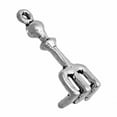 thumbnail image 1 of Sterling Silver 20" 1.2mm Box Chain 3D Garden Hand Rake Tool Pendant Necklace, 1 of 2
