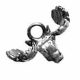 thumbnail image 1 of Sterling Silver 20" 1.2mm Box Chain 3D Large Detailed Moose Head Antlers Pendant Necklace, 1 of 2