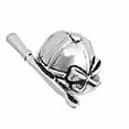 thumbnail image 1 of Sterling Silver 20" 1.2mm Box Chain 3D Riding Hat With Crop Pendant Necklace, 1 of 2