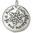 thumbnail image 1 of Sterling Silver 20" 1.2mm Box Chain ONE OF A KIND SNOWFLAKE Round Pendant Necklace, 1 of 2