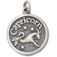 thumbnail image 1 of Sterling Silver 20" 1.2mm Capricorn Goat Ambitious Zodiac Horoscope Symbol Pendant Necklace, 1 of 2