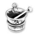 thumbnail image 1 of Sterling Silver 20" 1mm 3D Pharmacy RX Apothecary Grinder Mortar And Pestle Pendant Necklace, 1 of 2