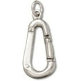 thumbnail image 1 of Sterling Silver 20" 1mm 3D Stroller Hook Latch Mountain Climbers Carabiner Clip Pendant Necklace, 1 of 2
