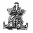 thumbnail image 1 of Sterling Silver 20" 1mm 3D Two Teddy Bears Friends Pendant Necklace, 1 of 2