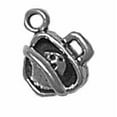 thumbnail image 1 of Sterling Silver 20" 1mm Box Chain 3D Bowling Bag Bowling Ball Pendant Necklace, 1 of 2