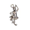 thumbnail image 1 of Sterling Silver 20" 1mm Box Chain 3D Dancing Scotsman Wearing Plaid Arm Raised Pendant Necklace, 1 of 2