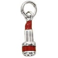thumbnail image 1 of Sterling Silver 20" 1mm Box Chain 3D Enameled Red Lipstick Tube Pendant Necklace, 1 of 2