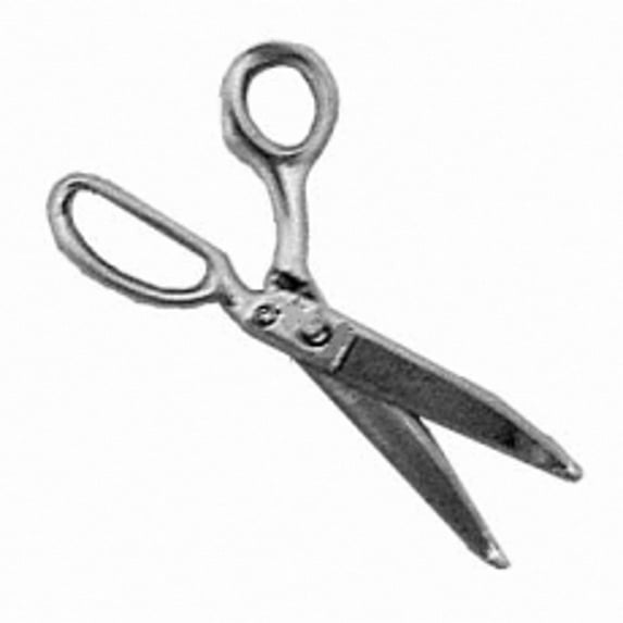 Sterling Silver 20" 1mm Box Chain 3D Partially Opened Scissors Pendant Necklace