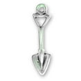 thumbnail image 1 of Sterling Silver 20" 1mm Box Chain 3D Small Garden Shovel Tool Pendant Necklace, 1 of 2