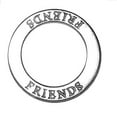 thumbnail image 1 of Sterling Silver 20" 1mm Two Sided FRIENDS Circle Shaped Affirmation Slide Pendant Necklace, 1 of 2