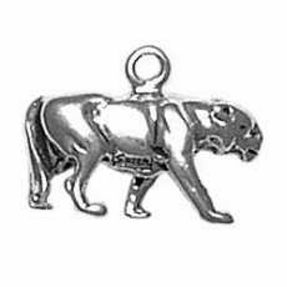 Sterling Silver 20" .8mm 3D Full Body Walking Panther Jaguar Cougar Leopard Puma Pendant Necklace