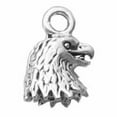 thumbnail image 1 of Sterling Silver 20" .8mm Box Chain 3D Eagle Head Open Beak Pendant Necklace, 1 of 2