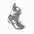 thumbnail image 1 of Sterling Silver 20" .8mm Box Chain 3D Work Boot Shoe Pendant Necklace, 1 of 2