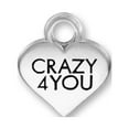 thumbnail image 1 of Sterling Silver 20" .8mm Box Chain CRAZY 4 YOU Valentines Candy Heart Pendant Necklace, 1 of 2