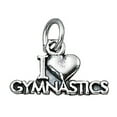 thumbnail image 1 of Sterling Silver 20" .8mm Box Chain I LOVE GYMNASTICS Word Pendant Necklace, 1 of 2