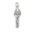 thumbnail image 1 of Sterling Silver 20" .8mm Box Chain "KEY TO SUCCESS" Key Pendant Necklace, 1 of 2