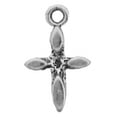 thumbnail image 1 of Sterling Silver 20" .8mm Box Chain Mini Cross Smooth Arm Design Pendant Necklace, 1 of 2