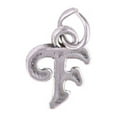 thumbnail image 1 of Sterling Silver 20" .8mm Box Chain Scrolled Letter F Pendant Necklace, 1 of 2