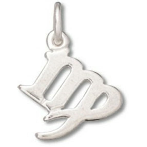 Sterling Silver 20" .8mm Box Chain Small Virgo Zodiac Horoscope Symbol Pendant Necklace