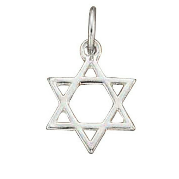 Sterling Silver 20" .8mm Box Chain Star Of David Jewish Pendant Necklace