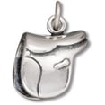 thumbnail image 1 of Sterling Silver 20" Unisex 1.5mm 3D Equestrians Horse Riders English Riding Saddle Pendant Necklace, 1 of 2