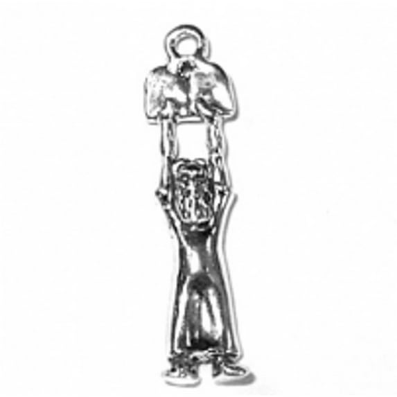 Sterling Silver 20" Unisex 1.5mm Box Chain 3D Moses Bible Story Pendant Necklace