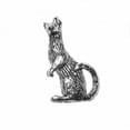 thumbnail image 1 of Sterling Silver 20" Unisex 1.5mm Box Chain 3D Standing Ferret Pendant Necklace, 1 of 2
