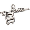 thumbnail image 1 of Sterling Silver 20" Unisex 1.5mm Box Chain 3D Tattoo Machine Pendant Necklace, 1 of 2