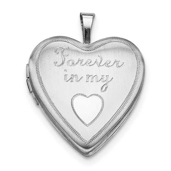 Sterling Silver 20mm Forever In My Heart Heart Locket
