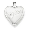 thumbnail image 1 of Sterling Silver 20mm Mom with Diamond Heart Locket - .01 dwt, 1 of 4