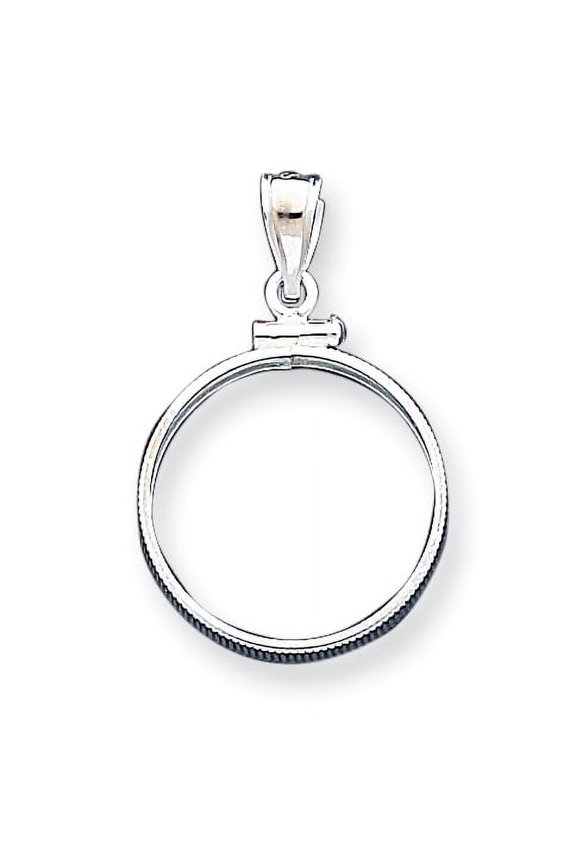 Sterling Silver 21.1 x 2mm $0.05 Plain Coin Bezel Pendant