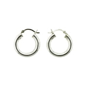 Sterling Silver 22x4mm Polished Hoops