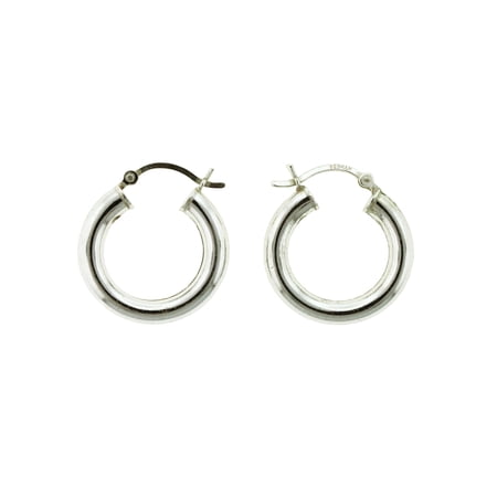 Sterling Silver 22x4mm Polished Hoops