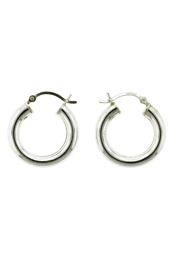 Sterling Silver 22x4mm Polished Hoops