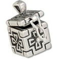 thumbnail image 1 of Sterling Silver 24" 1.2mm Box Chain 3D Celtic Design Prayer Box Pendant Necklace, 1 of 2