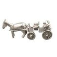 thumbnail image 1 of Sterling Silver 24" 1.2mm Box Chain 3D Uncovered Horse Drawn Carriage Ride Surrey Pendant Necklace, 1 of 2