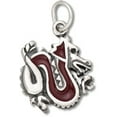 thumbnail image 1 of Sterling Silver 24" 1.2mm Box Chain Enameled Red Dragon Pendant Necklace, 1 of 2