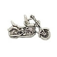 thumbnail image 1 of Sterling Silver 24" 1.2mm Box Chain Touring Chopper Motorcycle Pendant Necklace Back Seat, 1 of 2