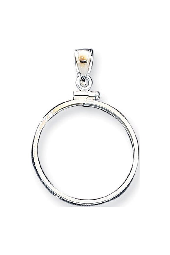 Sterling Silver 24.1 x 1.7mm $0.25 Plain Coin Bezel Pendant