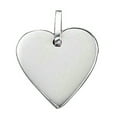 thumbnail image 1 of Sterling Silver 24" 1mm Box Chain 21mm Flat Engraveable Heart Tag ID Pendant Necklace, 1 of 2