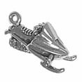 thumbnail image 1 of Sterling Silver 24" 1mm Box Chain 3D Gas Power Snowmobile Pendant Necklace, 1 of 2