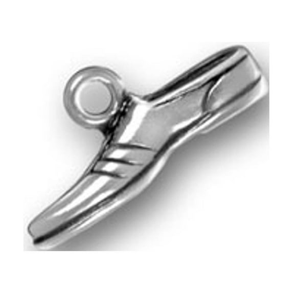 Sterling Silver 24" 1mm Box Chain 3D Golfers Loafer Shoe Pendant Necklace