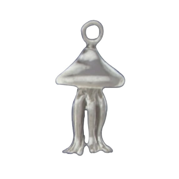 Sterling Silver 24" 1mm Box Chain 3D Jellyfish Man Of War Pendant Necklace