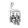 thumbnail image 1 of Sterling Silver 24" 1mm Box Chain 3D Ski Chairlift Pendant Necklace, 1 of 2