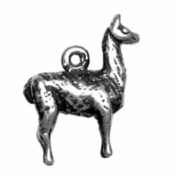 Sterling Silver 24" 1mm Box Chain 3D Standing Llama Pendant Necklace
