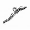 thumbnail image 1 of Sterling Silver 24" 1mm Box Chain 3D Woman Swimmer Doing Dolphin Crawl Stroke Pendant Necklace, 1 of 2