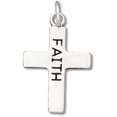 thumbnail image 1 of Sterling Silver 24" 1mm Box Chain Faith Christian Cross Pendant Necklace, 1 of 2