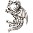thumbnail image 1 of Sterling Silver 24" 1mm Box Chain Fantasy Fire Breathing Winged Dragon Pendant Necklace, 1 of 2
