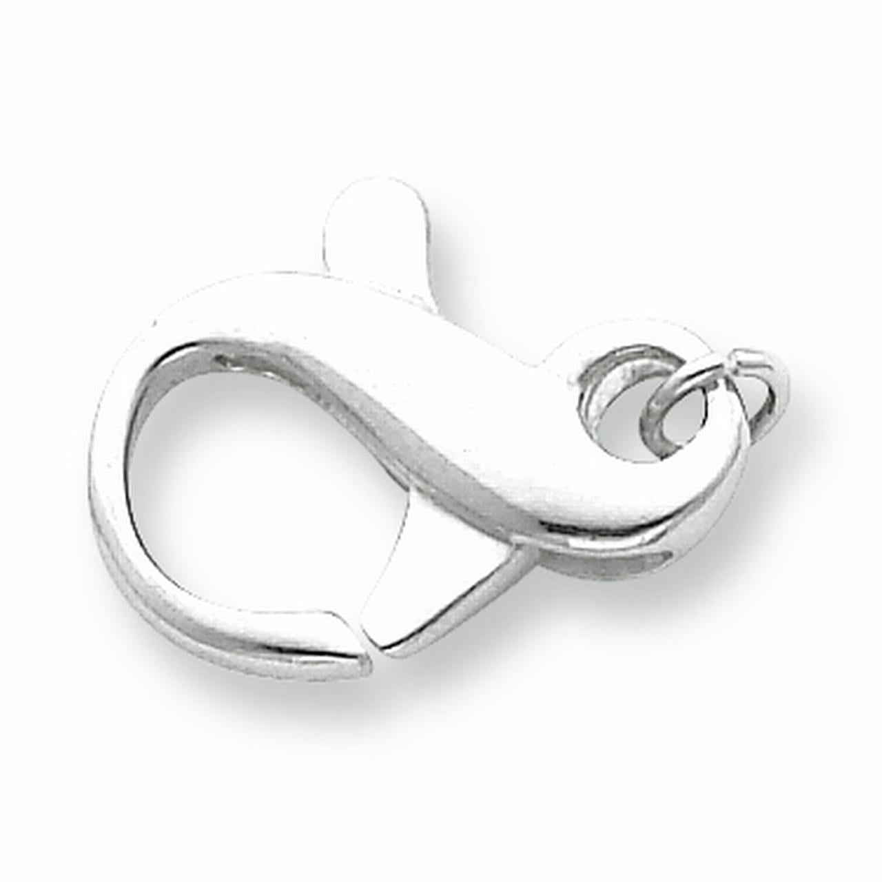 Sterling Silver 24.8 x 15mm Fancy Lobster Clasp